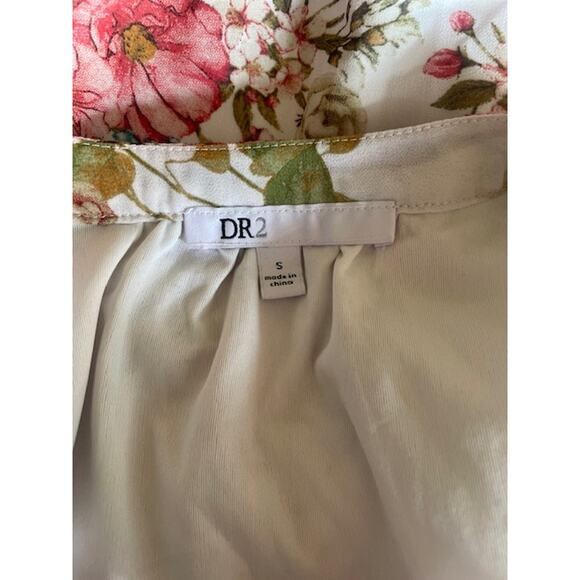 DR2 Woman Size Small Maxi Dress Sleeveless‎ Cream & Floral - Picture 5 of 6